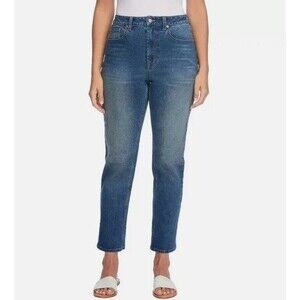 Frye High-Rise Amari Jeans Blue Women's Size 8/29 Ankle Cuffed Relaxed Straight